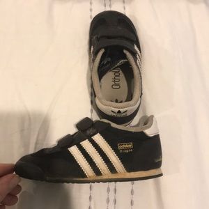 Toddler size 8 black adidas dragon sneakers